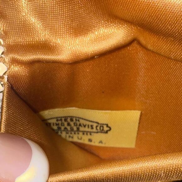 Vintage Whiting & Davis White Old Money Wedding Classy Metal Mesh Wallet Clutch - Picture 10 of 15